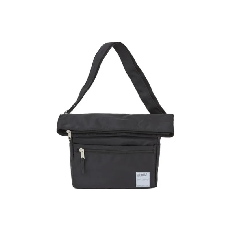 Anello Nylon Shoulder Bag Crossbody Bag Unisex Black-0