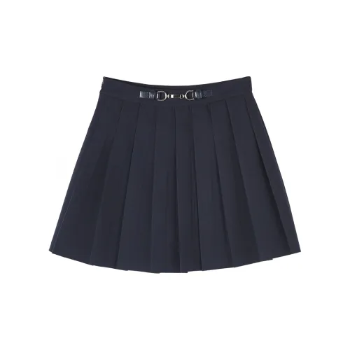 XIANGYING Casual Short Skirts Women's Navy Blue