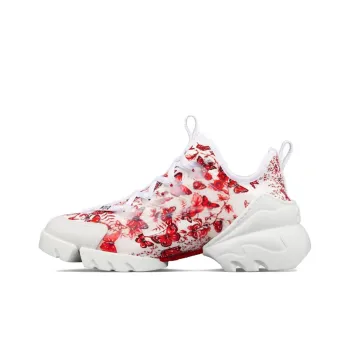 DIOR D Connect Low Top Casual Shoes Women's Red White