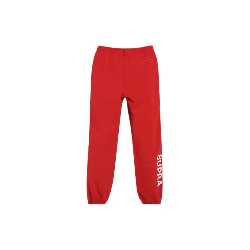 SUPRA Knitted Sports Pants Women's Red-1