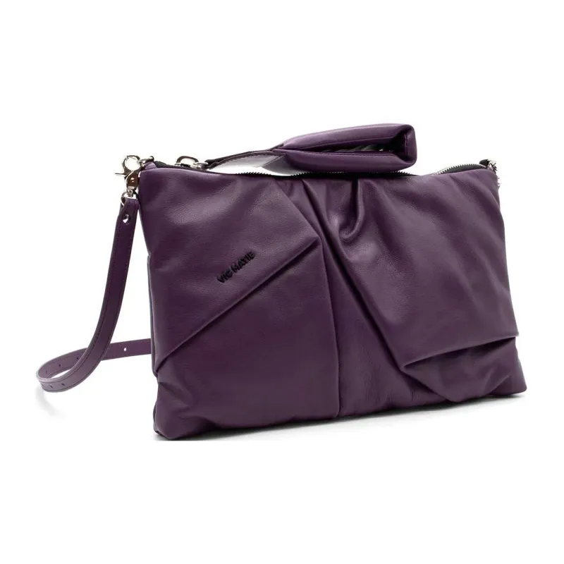 Vic Matie Calfskin One Shoulder Crossbody Clutches Women's Fuchsia-1