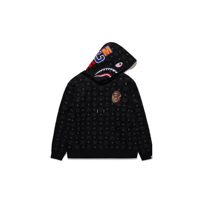 Bape X Mcm Shark Pullover Hoodie-4