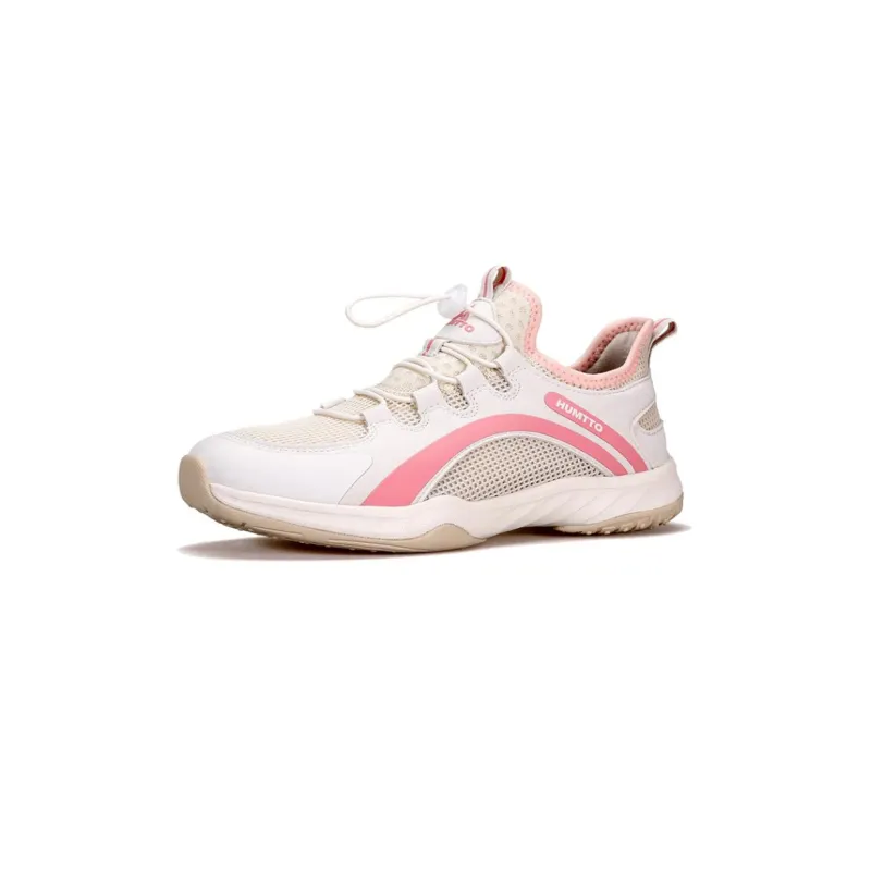 HUMTTO Cushioning, Wear Resistant Low Top Hiking Shoes Women's Beige/Smoke Pink-1