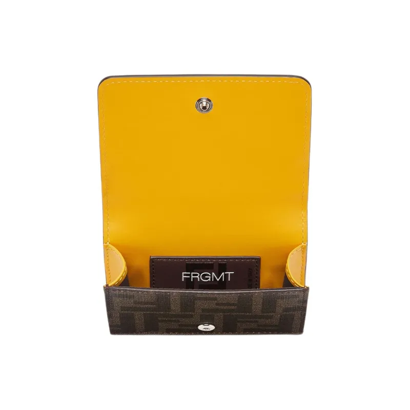 FENDI Pokémon X FRGMT Nigo, Collaboration Polyamide Card Holder, Wallet Medium Size Women's Yellow & Brown-2