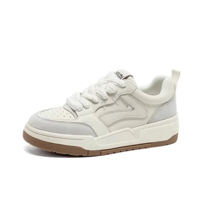 Satchi Slip Resistant Low Top Skateboard Shoes Women's Apricot-5