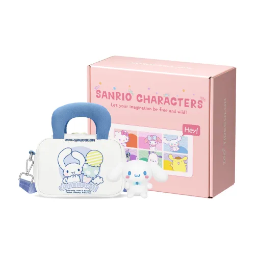 Zgo Sanrio Yugui Dog Polyester Box Camera Bag, Handbag Trumpets Women's Blue White