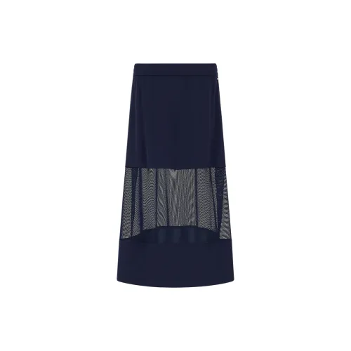 ARMANI EXCHANGE Casual Long Skirts Women's Dark Blue