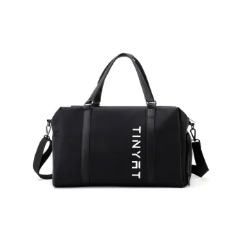 TINYAT Leather Shoulder Bag Crossbody Bag Handbag Travel Bag Large Size Unisex Black/Gray