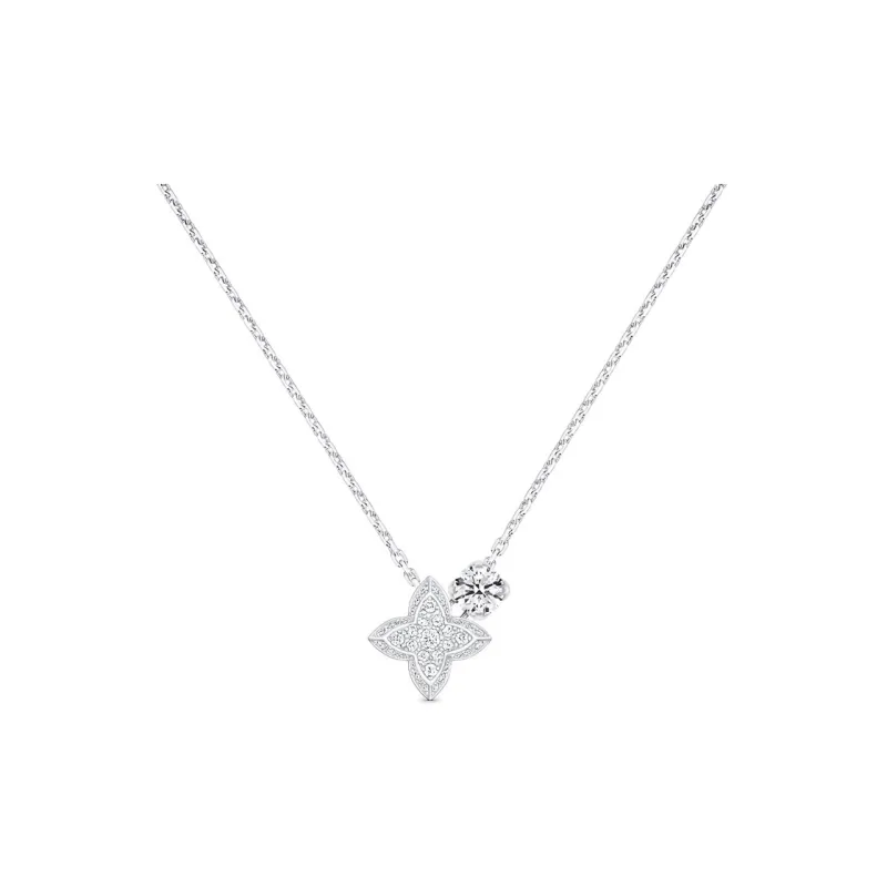 LOUIS VUITTON Lv Diamonds Double Pendant Round Brilliant Cut-0