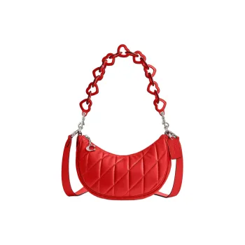 COACH Mira Nappa Leather Handbag Shoulder Bag Women's Sports Red