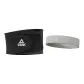 Black Waist Protector Belt[Triple Spring+Two Support Plates]+Light Gray Sports Headband