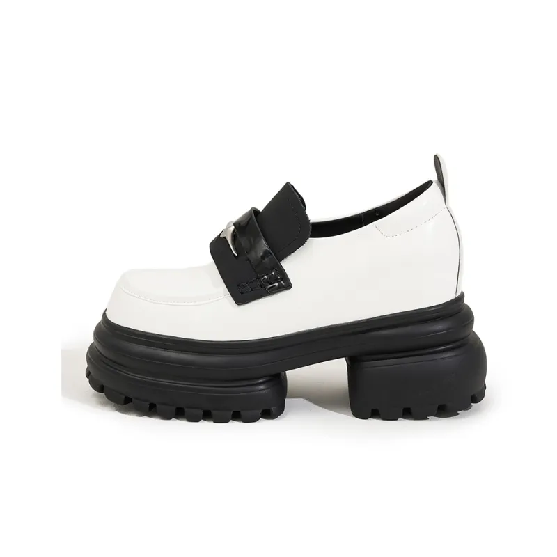 Milan Love Song Loafers 7cm Women's Black-19