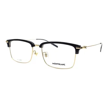 MONTBLANC Plate And Metal Browline Eyeglass Frames Men's