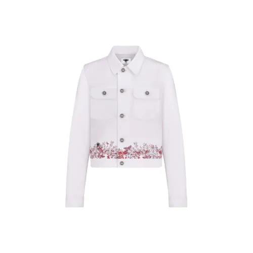 DIOR Denim Jackets Women's White