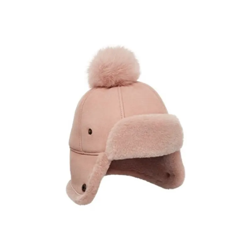 UGG Shearling Hats & Caps Women's Stone Gray Pink-1