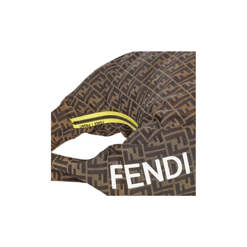 FENDI FRGMT Junya Ito Collaboration Polyester Crescent Bag Handbag Women's Brown-5