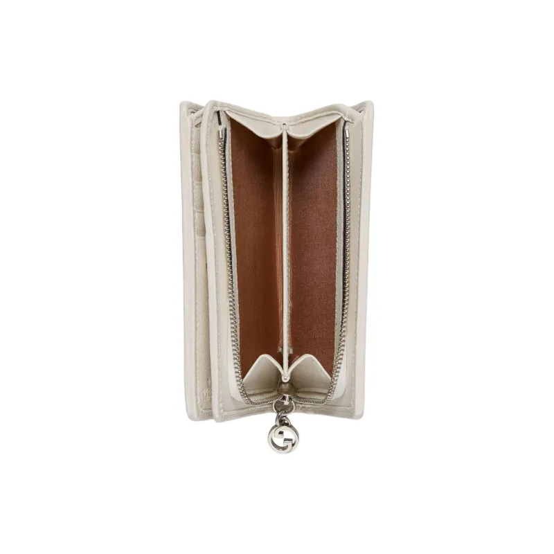 GUCCI BlondieInterlocking Collection Leather Wallet Women's White-5
