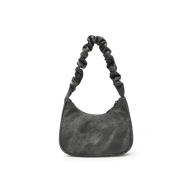 Champion Synthetic Leather Shoulder Bag Small Size Unisex Gray/Ink Blue/Ecru/Blue-10