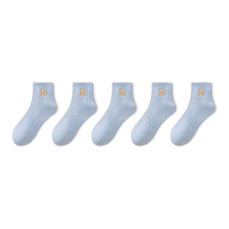 LUOLIAN Mid Calf Socks Women's 5 Pack-11