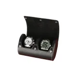 Black Top Grain Cow Leather[2 Watch Slots]
