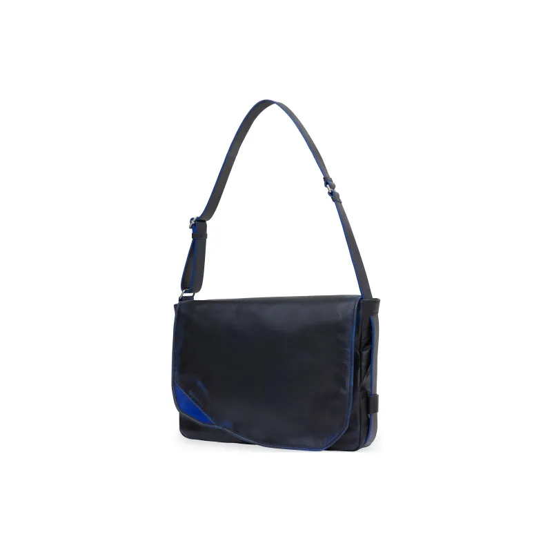 ADER ERROR Cow Leather Messenger Bag, Shoulder Bag, Crossbody Bag, Handbag Unisex Black-1