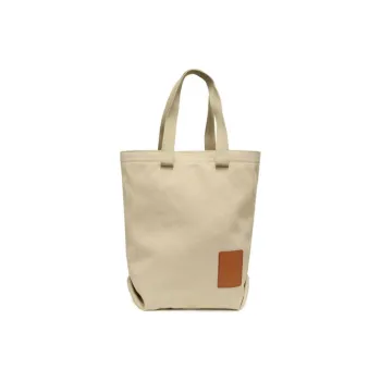 Il Bisonte Cotton Tote Bag Shopping Bag Shoulder Bag Handbag Unisex White