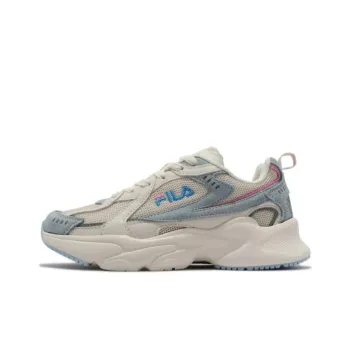 FILA Cushioning Wear-Resistant Low-Top Running Shoes Women's Beige Blue