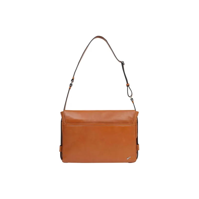 ADER ERROR Cow Leather Messenger Bag, Shoulder Bag, Crossbody Bag, Handbag Unisex Camel-2