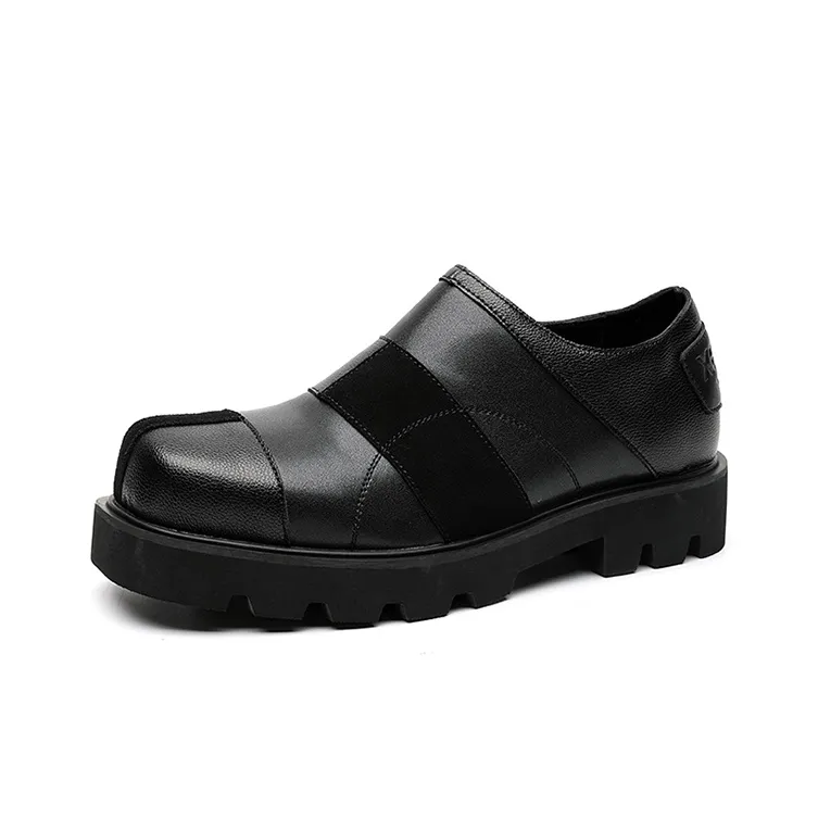 GZZ Men's Casual Shoes Men Low Top Black-1