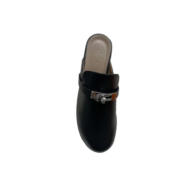 HERMES Carlotta Closed Toe Slippers Casual Shoes Women's Black-2