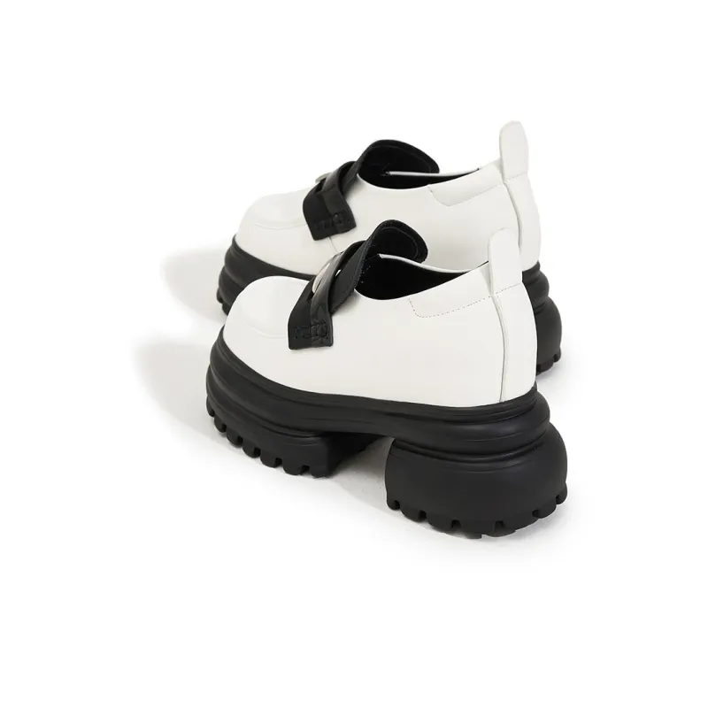 Milan Love Song Loafers 7cm Women's Black-23