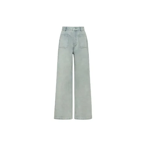 MEIYANG Jeans Women's Light Blue