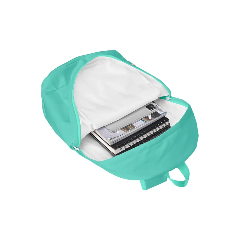 HINY Polyester Backpack With 13 Inch Laptop Compartment Regular Unisex Tiffany Blue-3