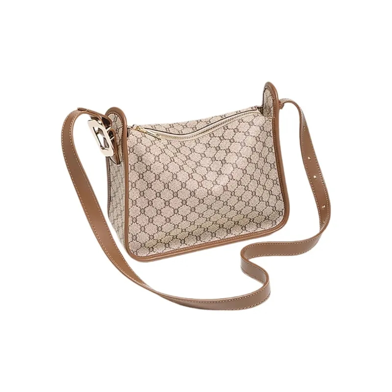 Marino Orlandi Synthetic Leather Small Square Bag, Dumpling Bag, Shoulder Bag, Crossbody Bag Medium Large Women's Khaki-3