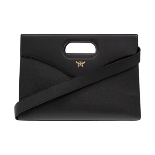 MCM Leather Portable Crossbody Bag, Shoulder Bag Women's Black
