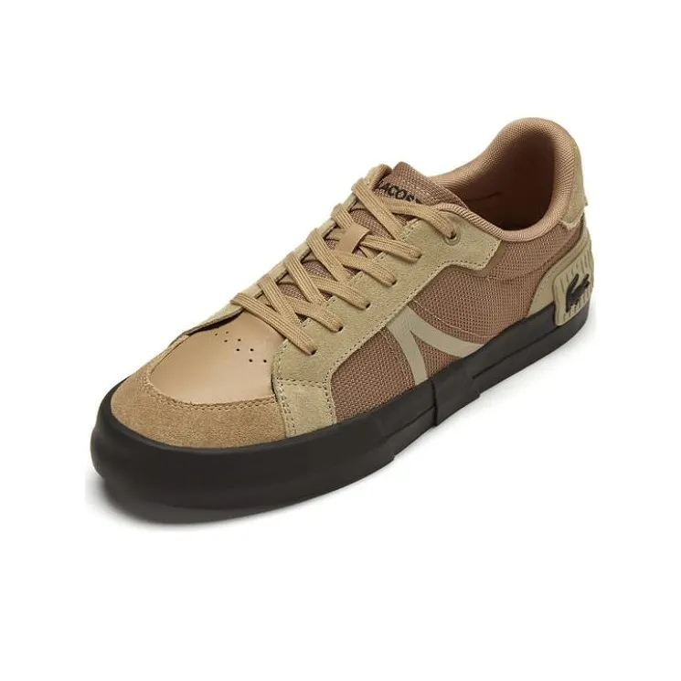 LACOSTE Low Top Skateboard Shoes Men's Brown-1