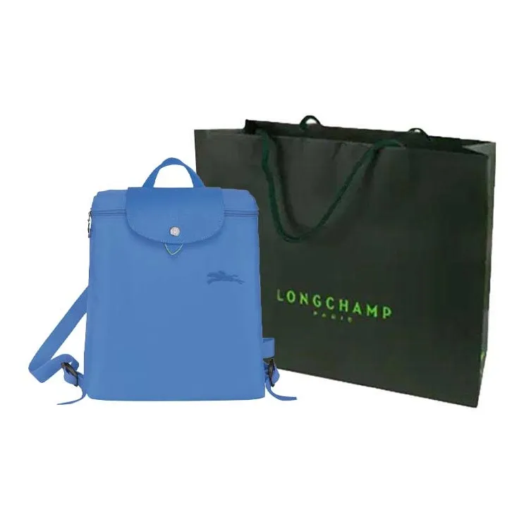 LONGCHAMP Polyamide Backpack Women's Blue-10