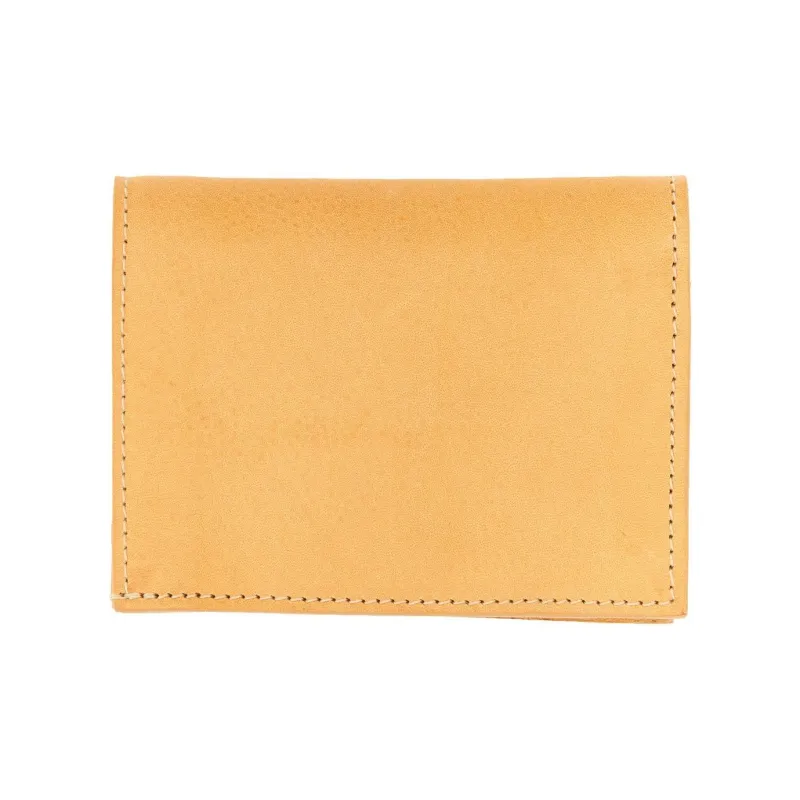 Il Bisonte Cow Leather Wallet Small Size Women's Yellow-2