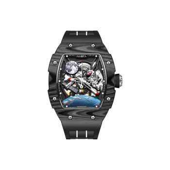 HaofaTourbillon 1986 Moon Rabbit Automatic Mechanical Movement Watch Men's Watches Cut Out Dial