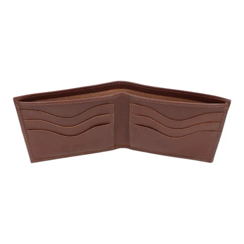 Il Bisonte Leather Card Holder, Wallet Men's Coffee-3