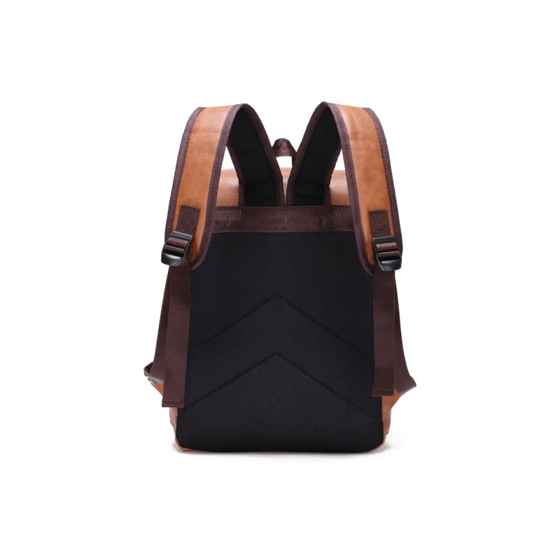 Slazenger PU Laptop Backpack Regular Men's Black/Dark Brown/Light Brown-8