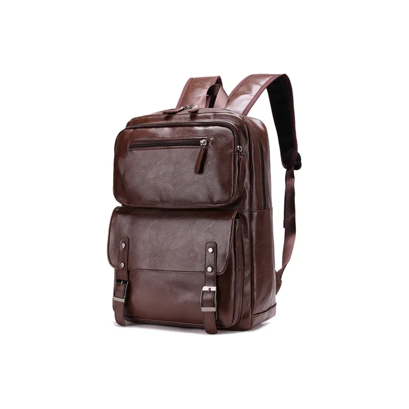 Slazenger PU Backpack Regular Men's Black/Dark Brown-4
