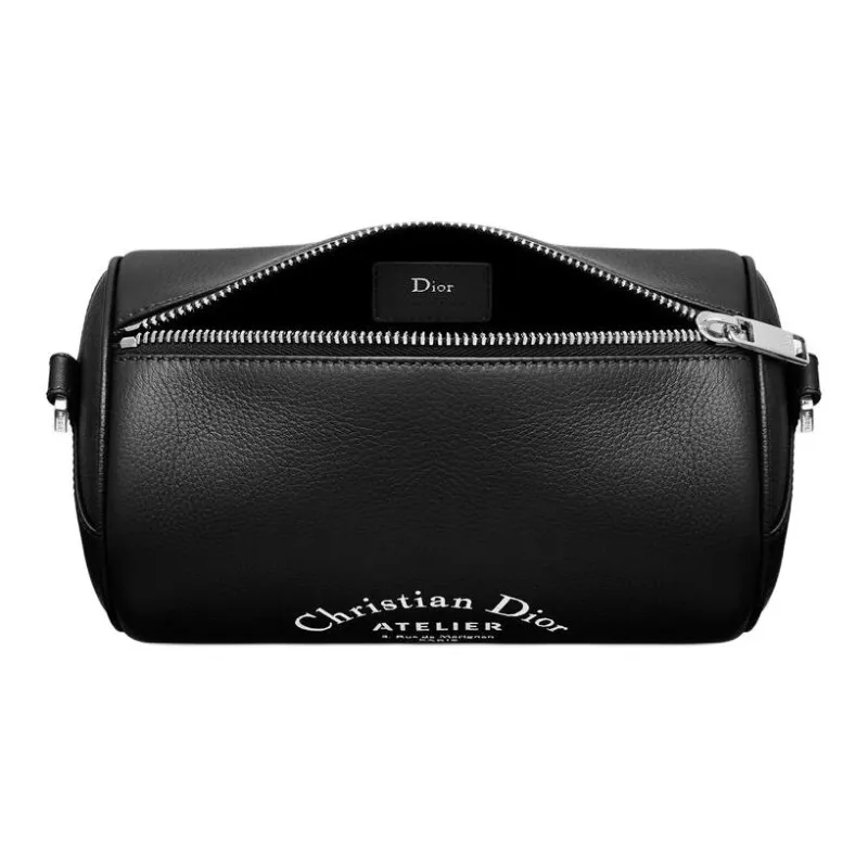 DIOR Grained Cow Leather Cylinder Bag Shoulder Bag Crossbody Bag Regular Men's Black-2