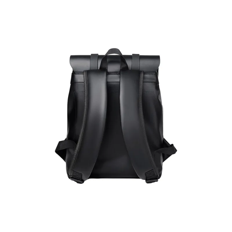 MUYKUY PU Leather Patchwork Backpack Regular Unisex Galaxy Gray/Black-7