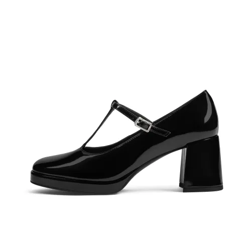 CHARLES&KEITH Small CK Mary Jane High Heels Chunky Heel Women's
