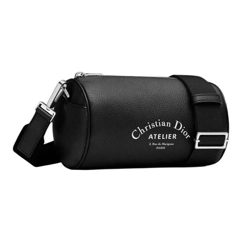 DIOR Grained Cow Leather Cylinder Bag Shoulder Bag Crossbody Bag Regular Men's Black-1