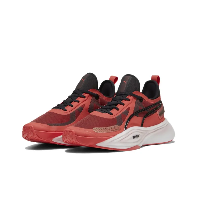 PUMA Pwr Nitro Slip Resistant Low Top Training Shoes Men's Red Black-2