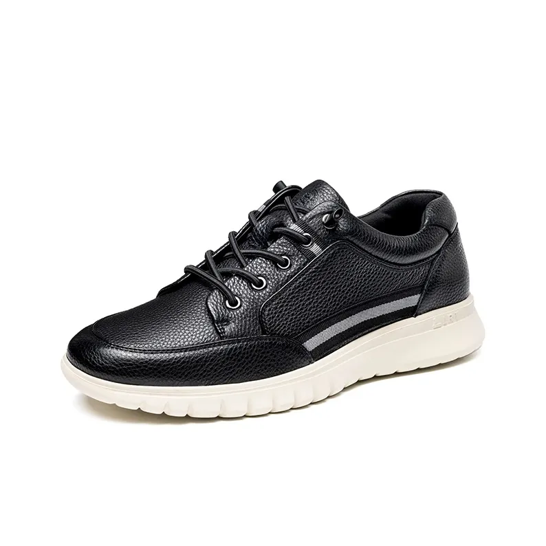 LAORENTOU Casual Shoes Men Low Top Black/Brown-1