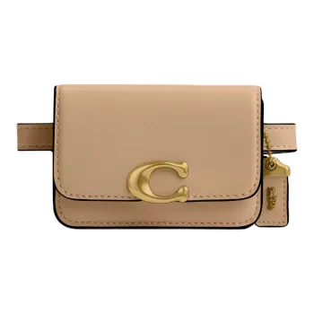 COACH Bandit Calfskin Card Wallet Fanny Pack Mini Women's Brass & Tan