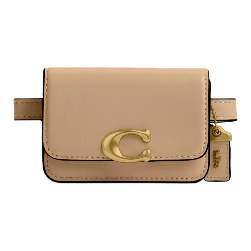 COACH Bandit Calfskin Card Wallet Fanny Pack Mini Women's Brass & Tan